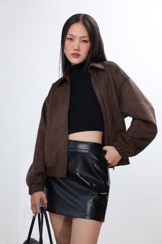Áo khoác Bomber da lộn J-P Fashion 10712252