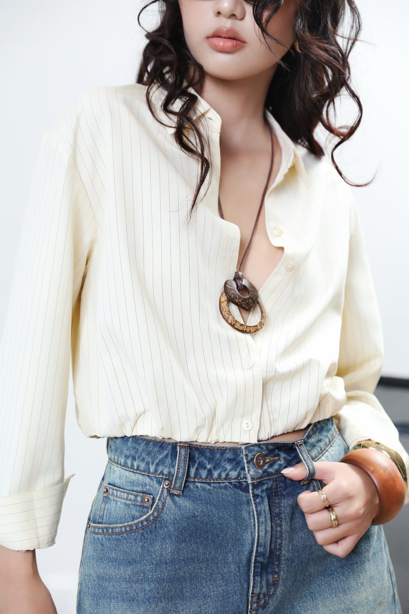 Sơ mi Croptop dài tay 10612460