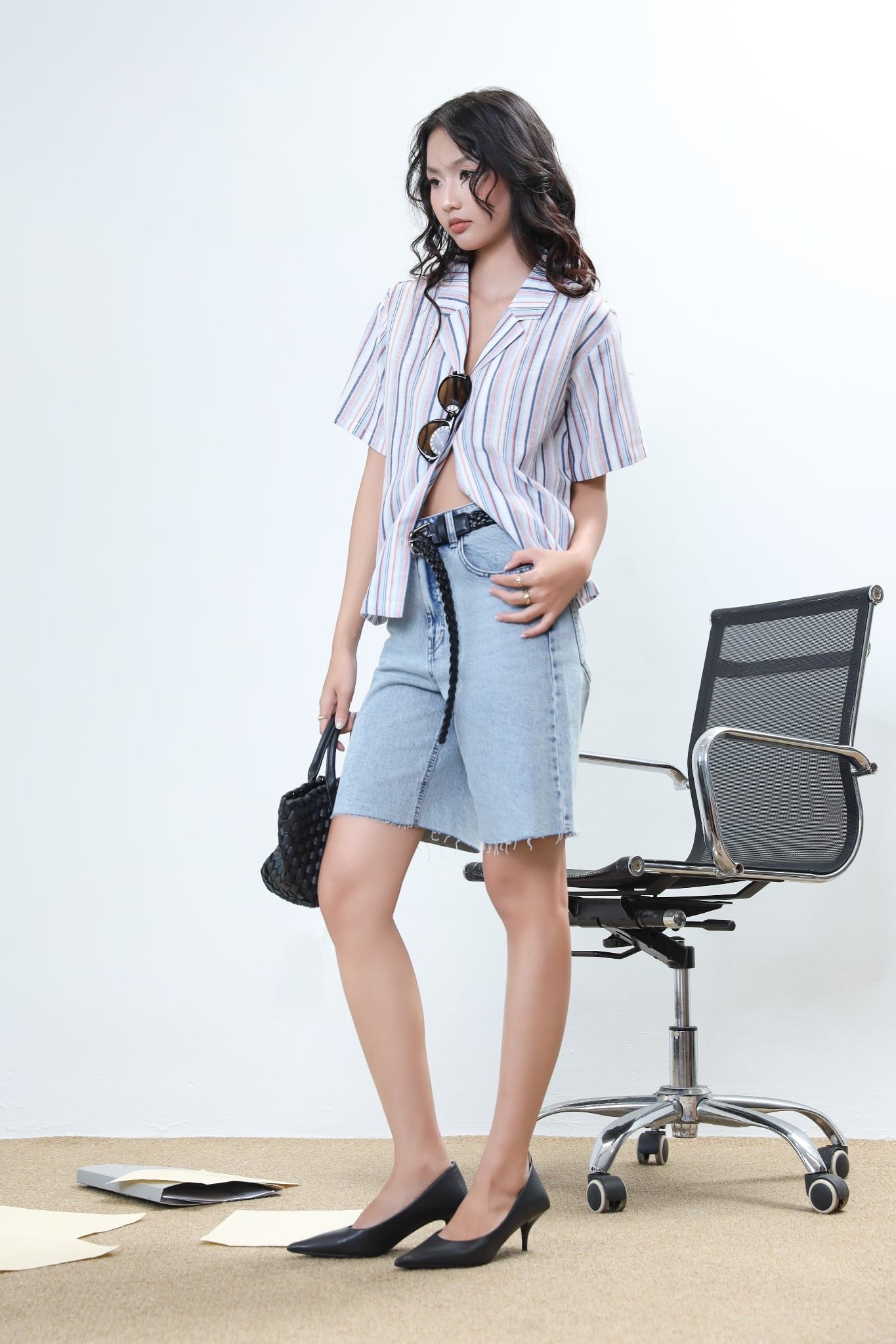 Sơ mi kiểu họa tiết sọc NT 10612455