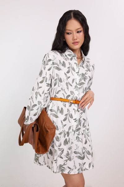 Đầm Sơ Mi Linen Dài Tay 11012142