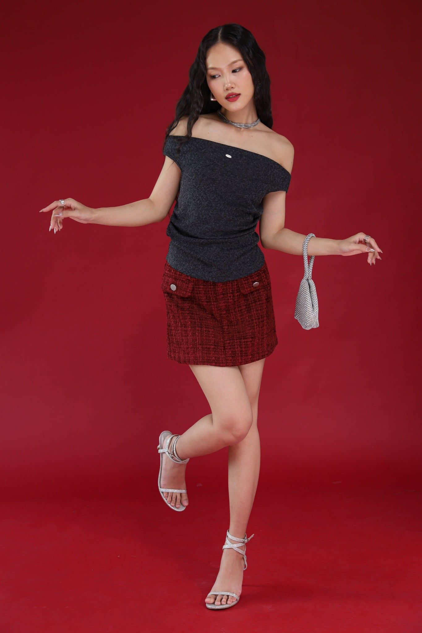 Chân Váy Tweed Ngắn 17012210