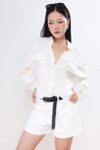 Áo Sơ Mi Linen Phối Túi DT 10612281