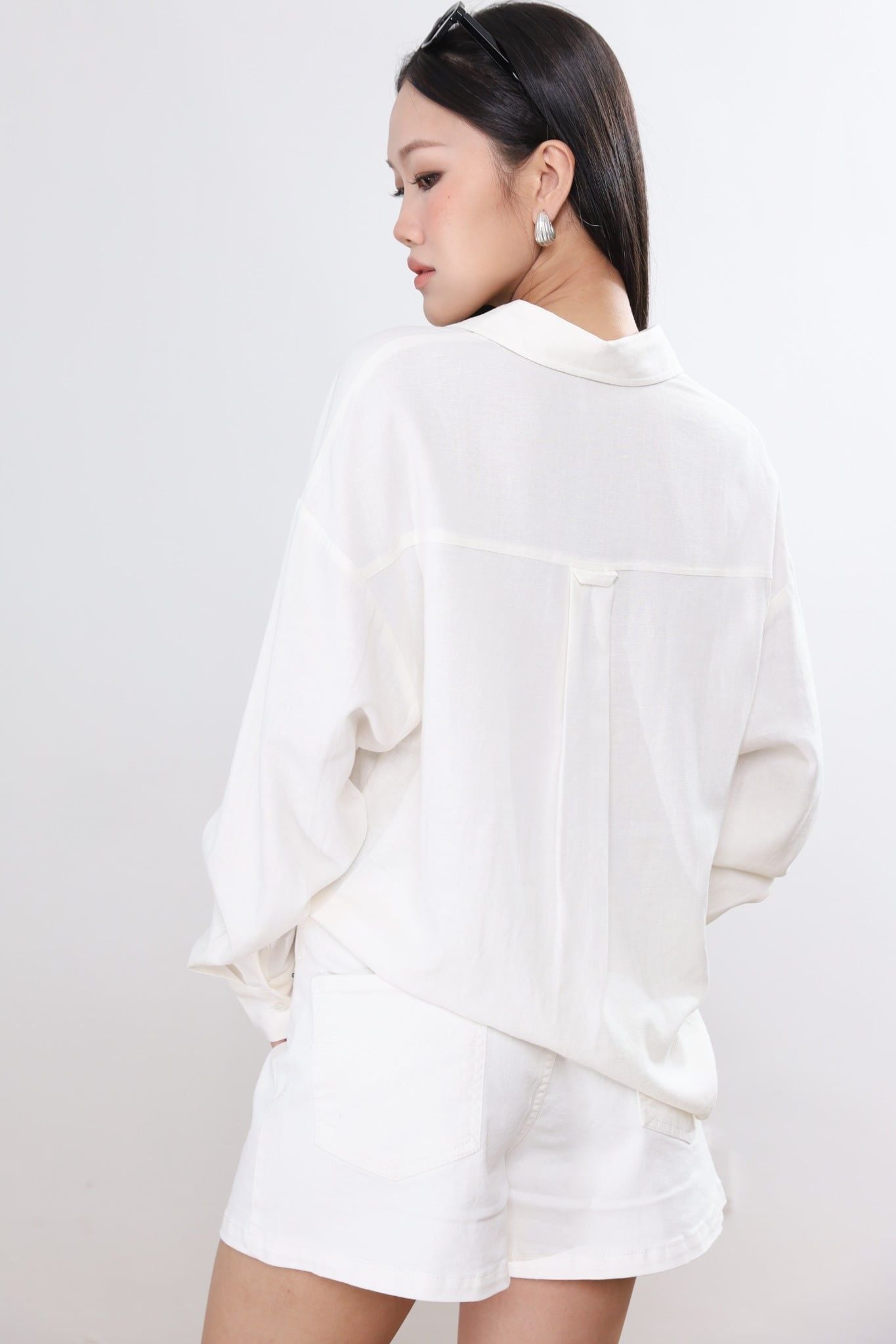Áo Sơ Mi Linen Phối Túi DT 10612281
