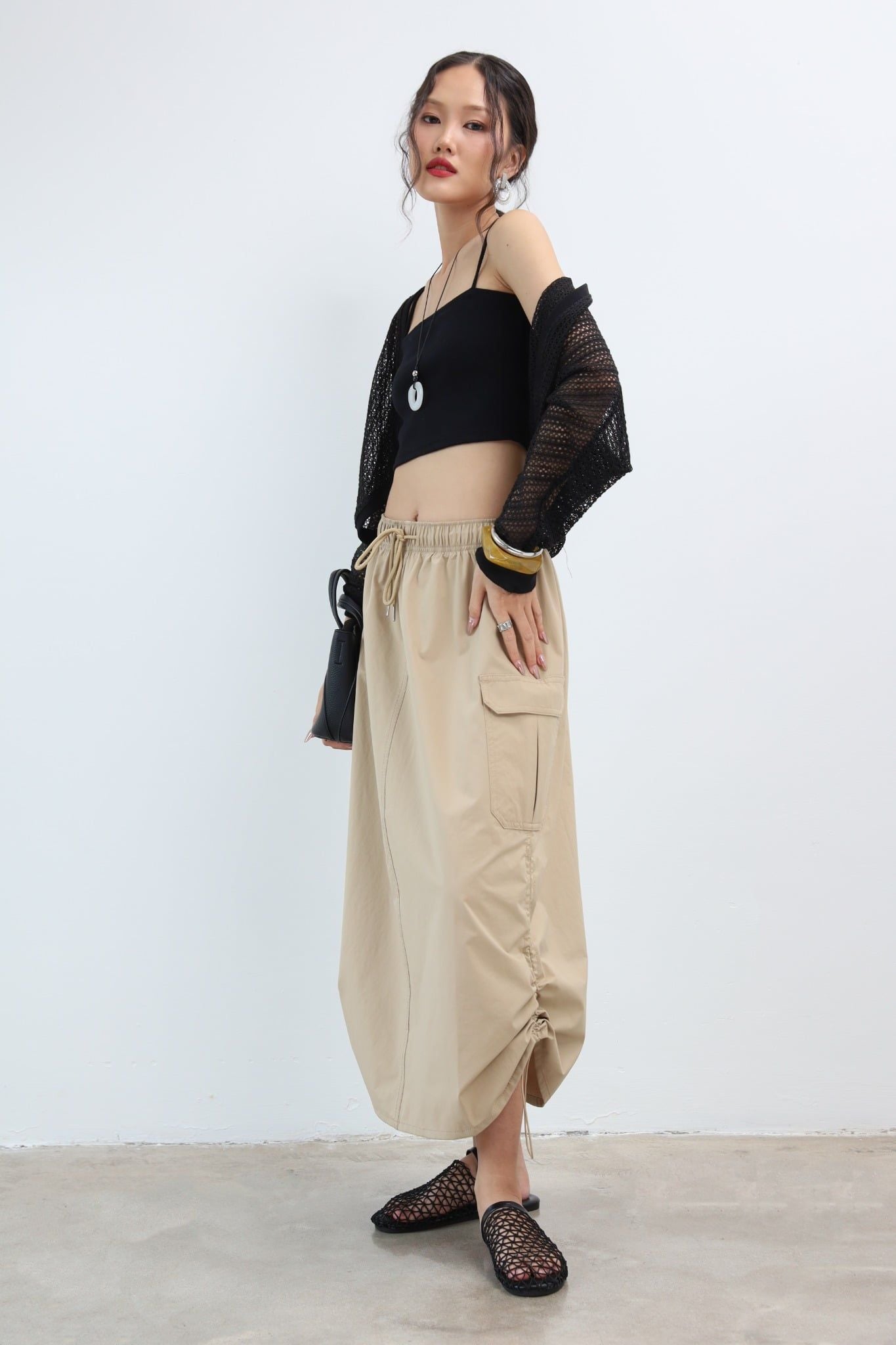 Chân Váy Dài Túi Hộp 17012218