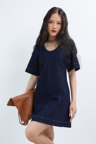 Đầm Jean Tay Ngắn 11012187