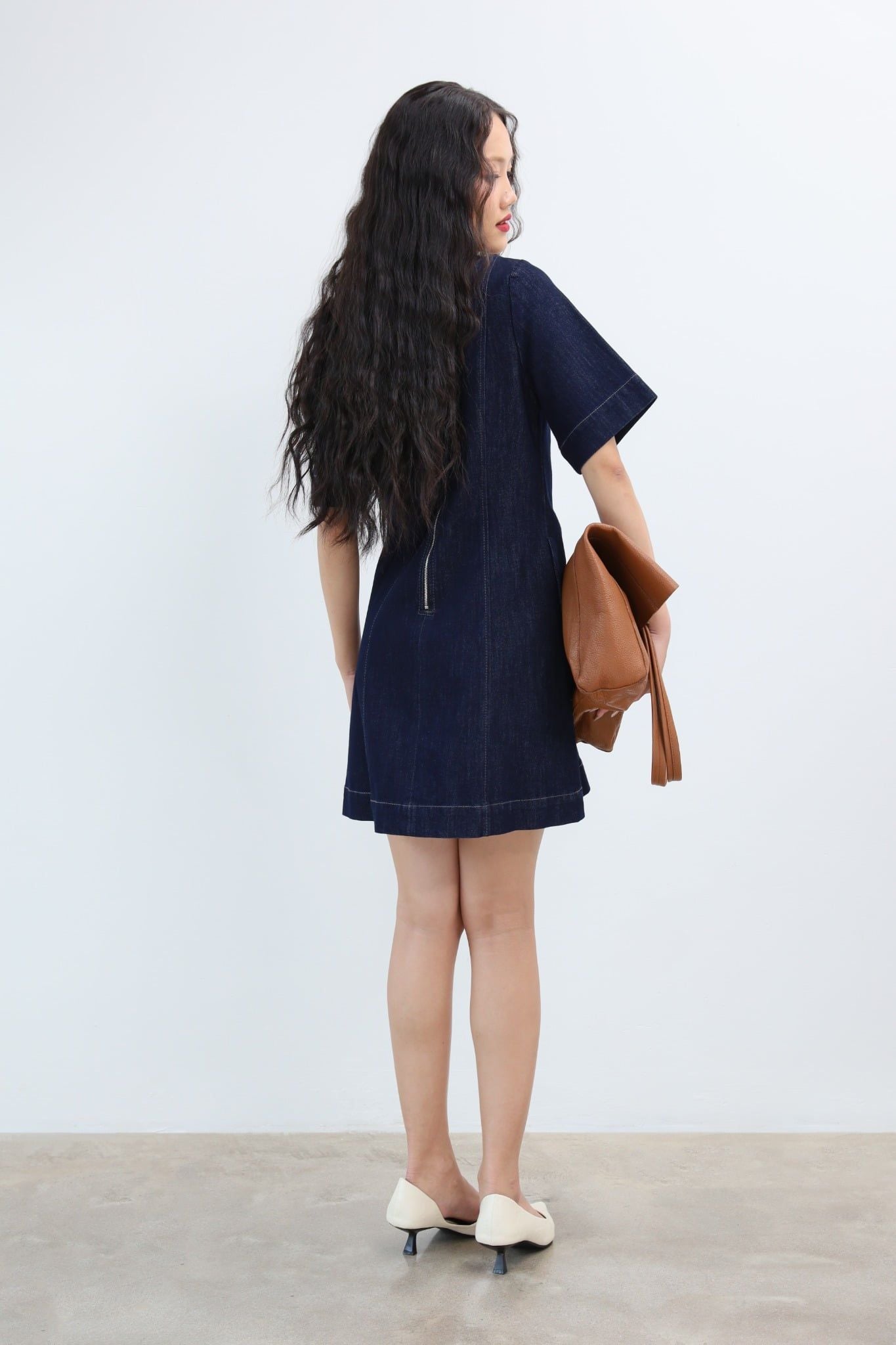 Đầm Jean Tay Ngắn 11012187