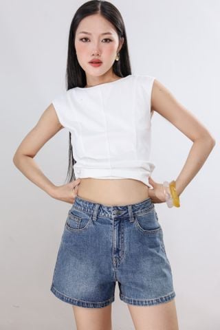 Quần Short Jean Lưng Cao 15012301