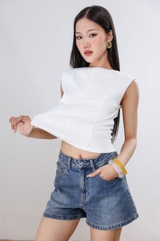 Quần Short Jean Lưng Cao 15012301