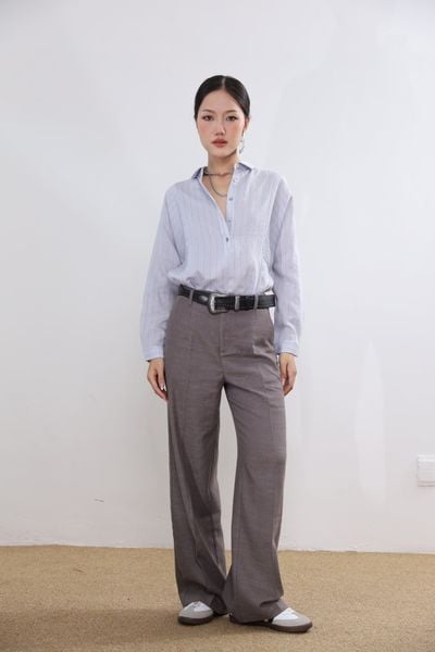 Quần ống suông chất Linen 19012302