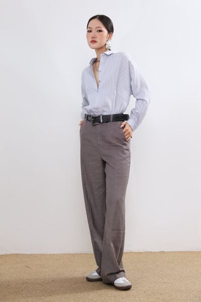 Quần ống suông chất Linen 19012302