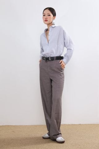 Quần ống suông chất Linen 19012302