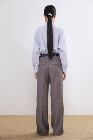 Quần ống suông chất Linen 19012302