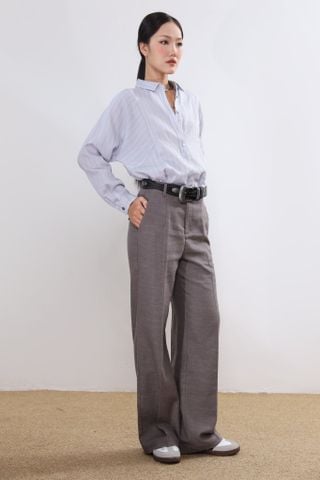 Quần ống suông chất Linen 19012302