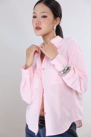 Áo Sơ Mi Linen Phối Túi DT 10612281