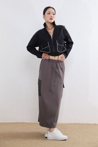 Chân Váy Thun Dài Phối Túi Hộp 17012295