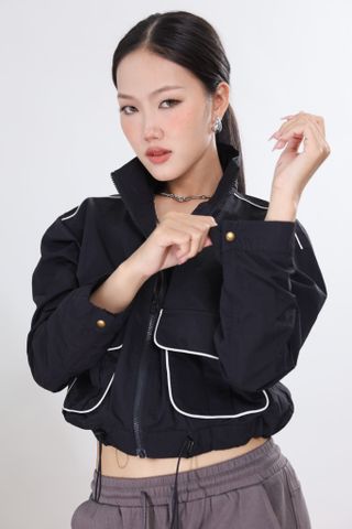 Khoác Dù Croptop Phối Túi 10710757