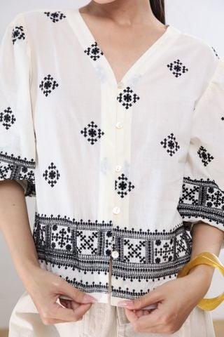 Áo Sơ Mi Linen Tay Lở Cổ V 10612300