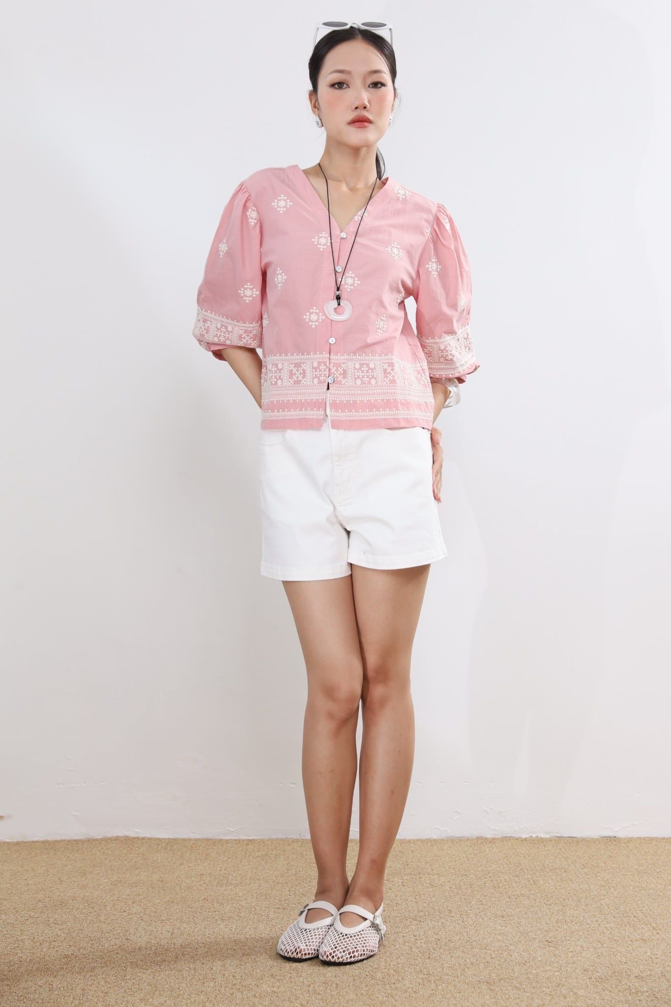 Quần Short Jean Lưng Cao 15012301