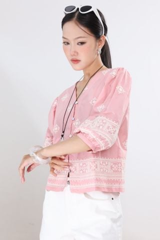 Áo Sơ Mi Linen Tay Lở Cổ V 10612300