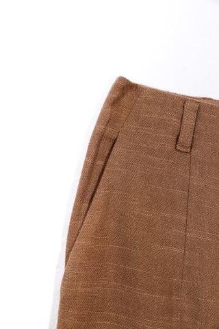 Quần ống suông chất Linen 19012302