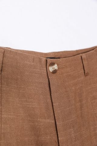 Quần ống suông chất Linen 19012302