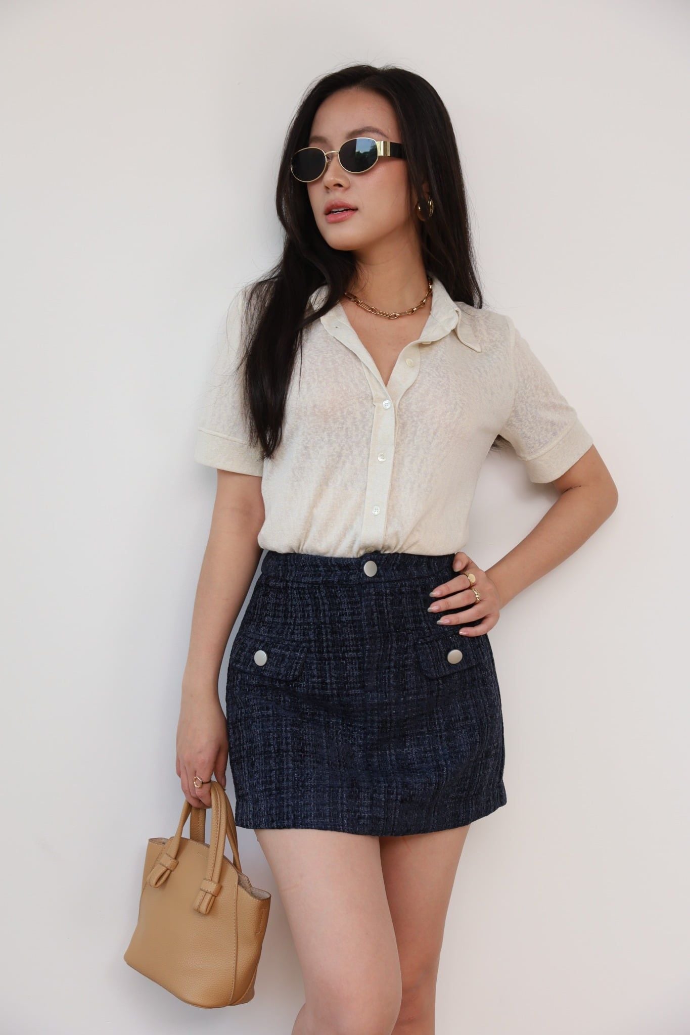 Chân Váy Tweed Ngắn 17012210