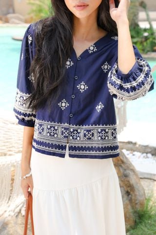 Áo Sơ Mi Linen Tay Lở Cổ V 10612300