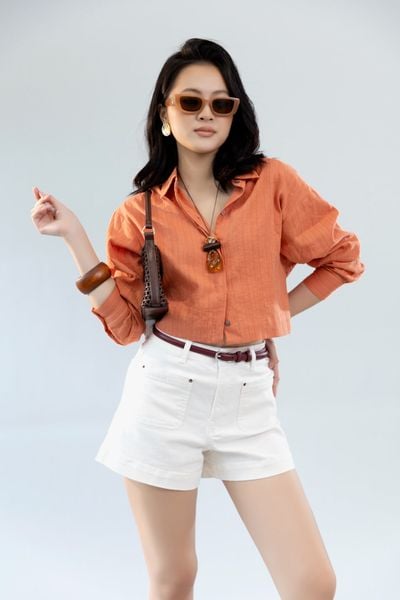 Sơ mi croptop dài tay 10612575