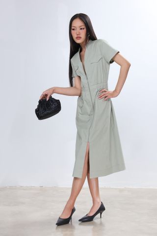 Đầm Kiểu Tay Ngắn Khóa Kéo 11012275