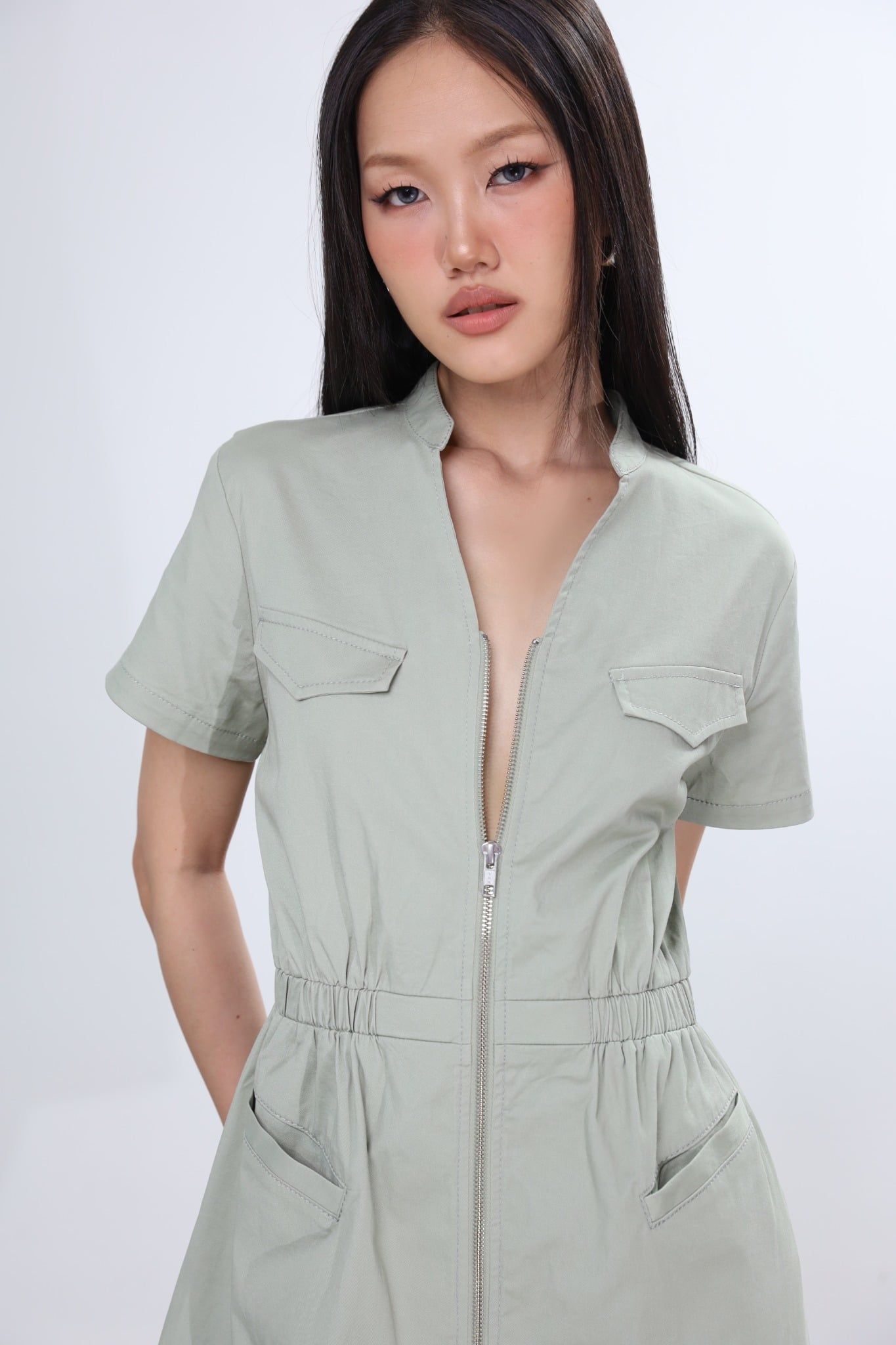 Đầm Kiểu Tay Ngắn Khóa Kéo 11012275