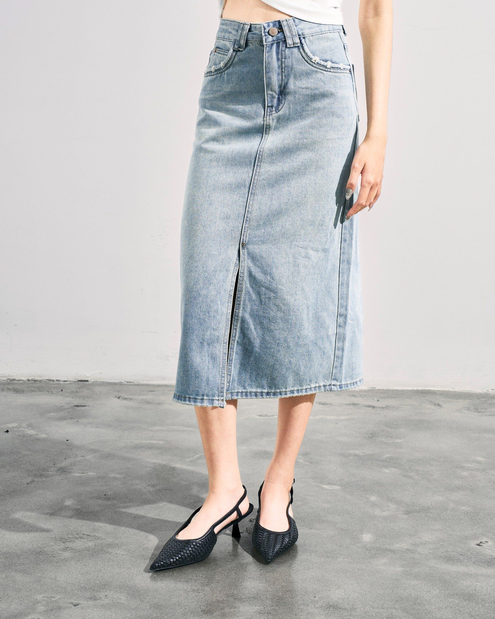 Chân Váy Jeans Dài 17011955