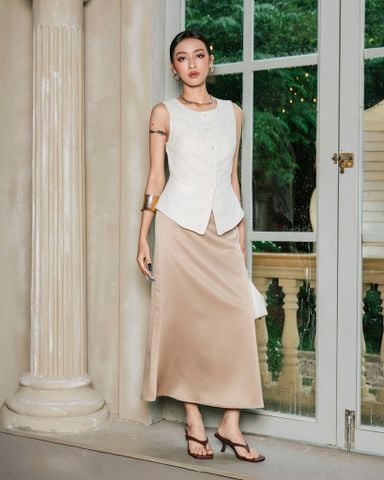 Áo Gile Linen Dáng Dài 10611931