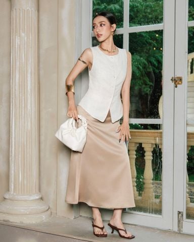 Áo Gile Linen Dáng Dài 10611931