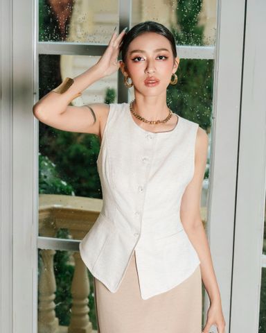 Áo Gile Linen Dáng Dài 10611931