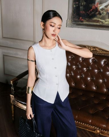 Áo Gile Linen Dáng Dài 10611931