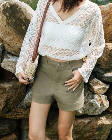 Áo Lưới Croptop Dài Tay 10211921
