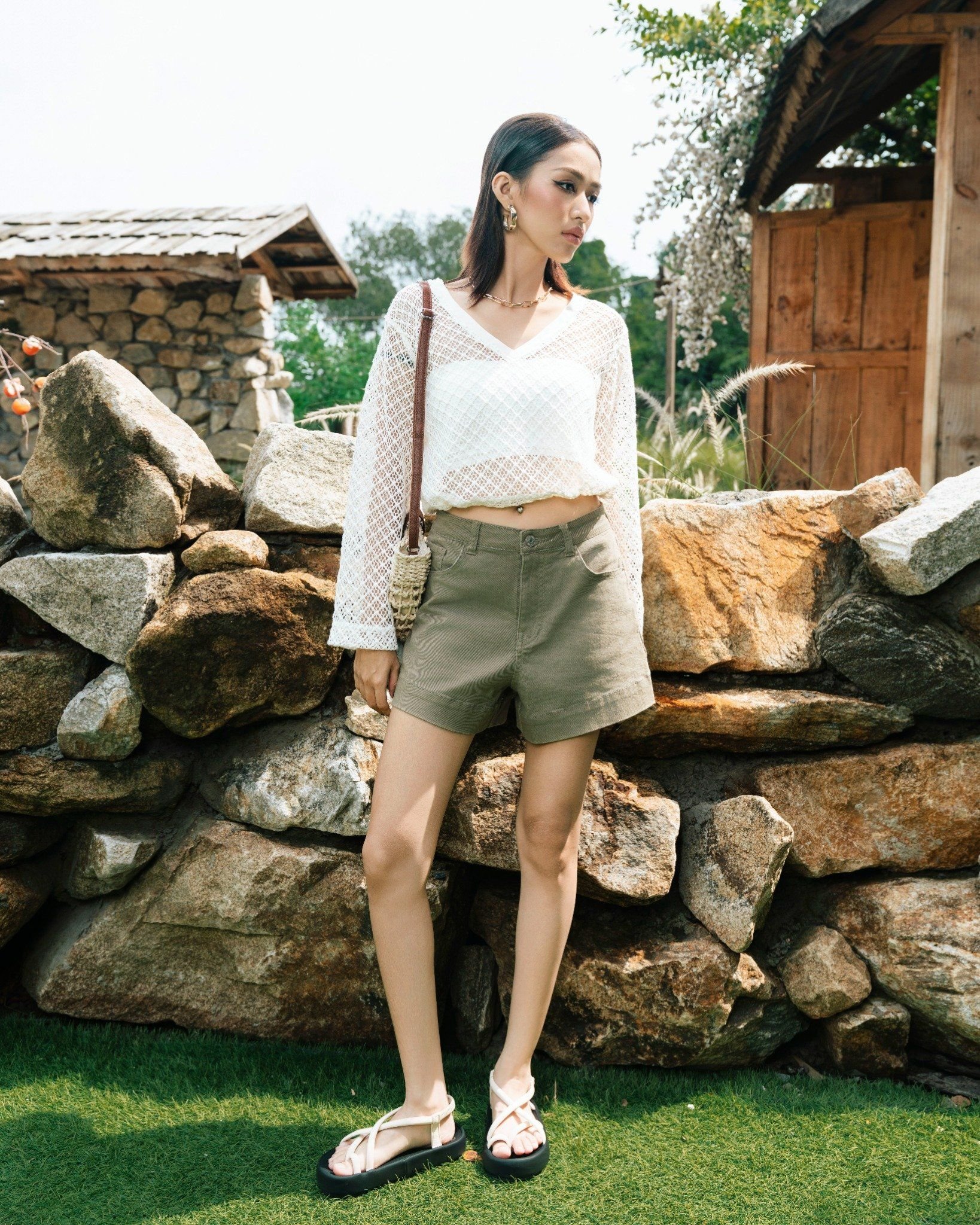 Áo Lưới Croptop Dài Tay 10211921