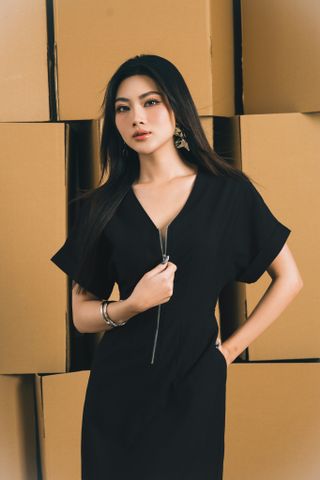 Đầm kiểu Linen khóa kéo 1342101
