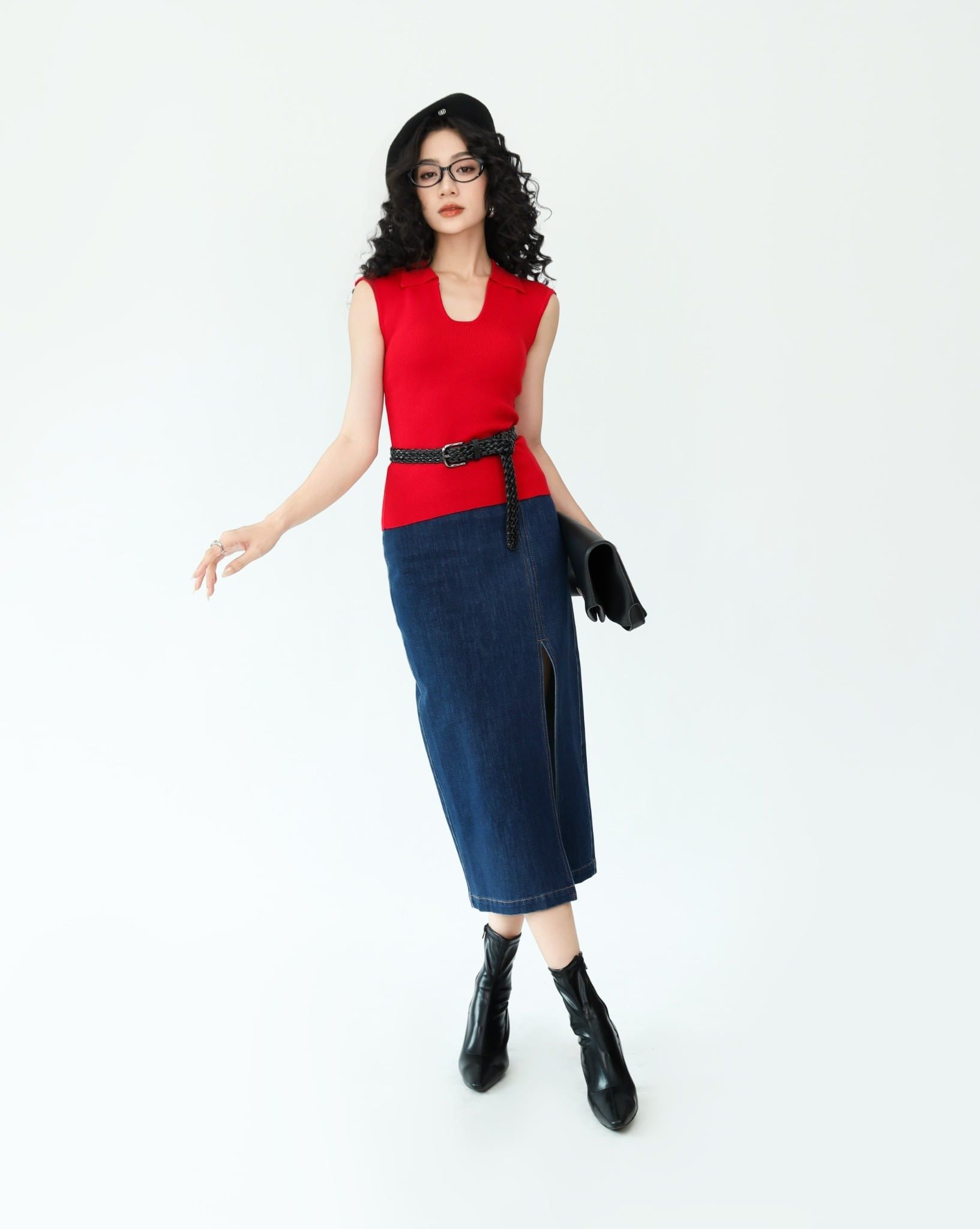 Áo len 3 lỗ nữ cổ Polo 10312130 J-P Fashion