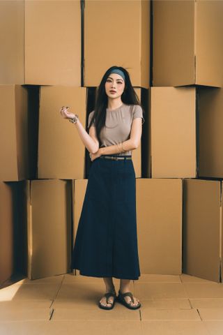 Chân váy kaki 17012001