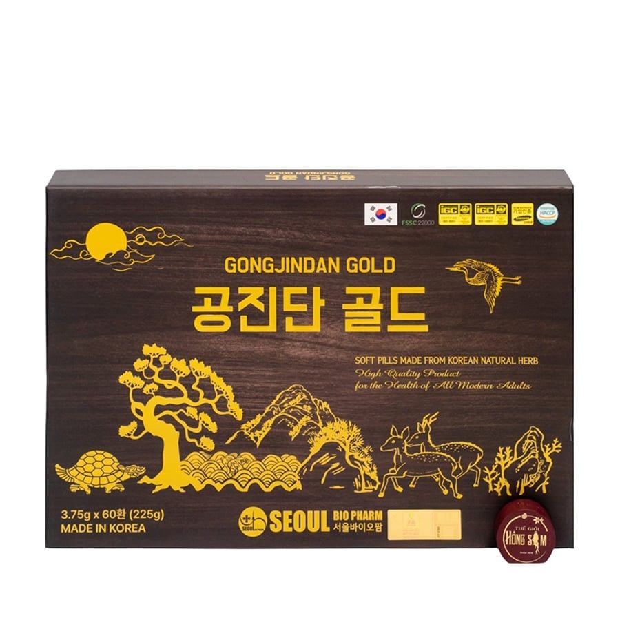 An Cung Ngưu Trầm Hương Gongjindan Gold Hộp Đen 60 Viên