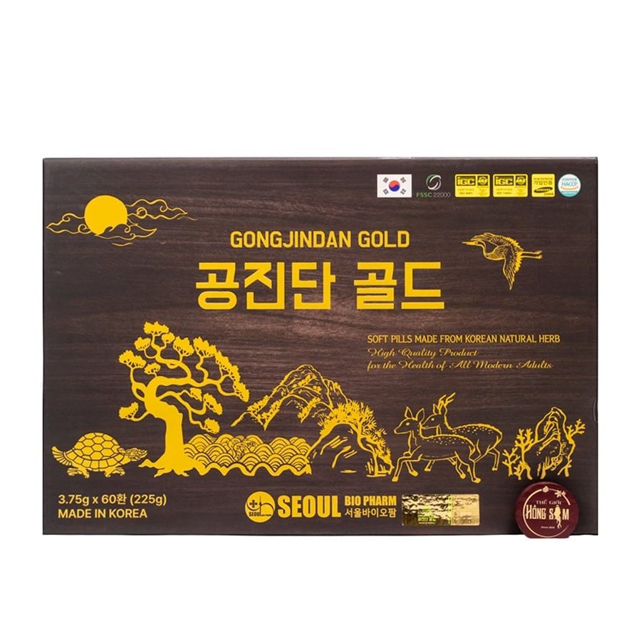 An Cung Ngưu Trầm Hương Gongjindan Gold Hộp Đen 60 Viên