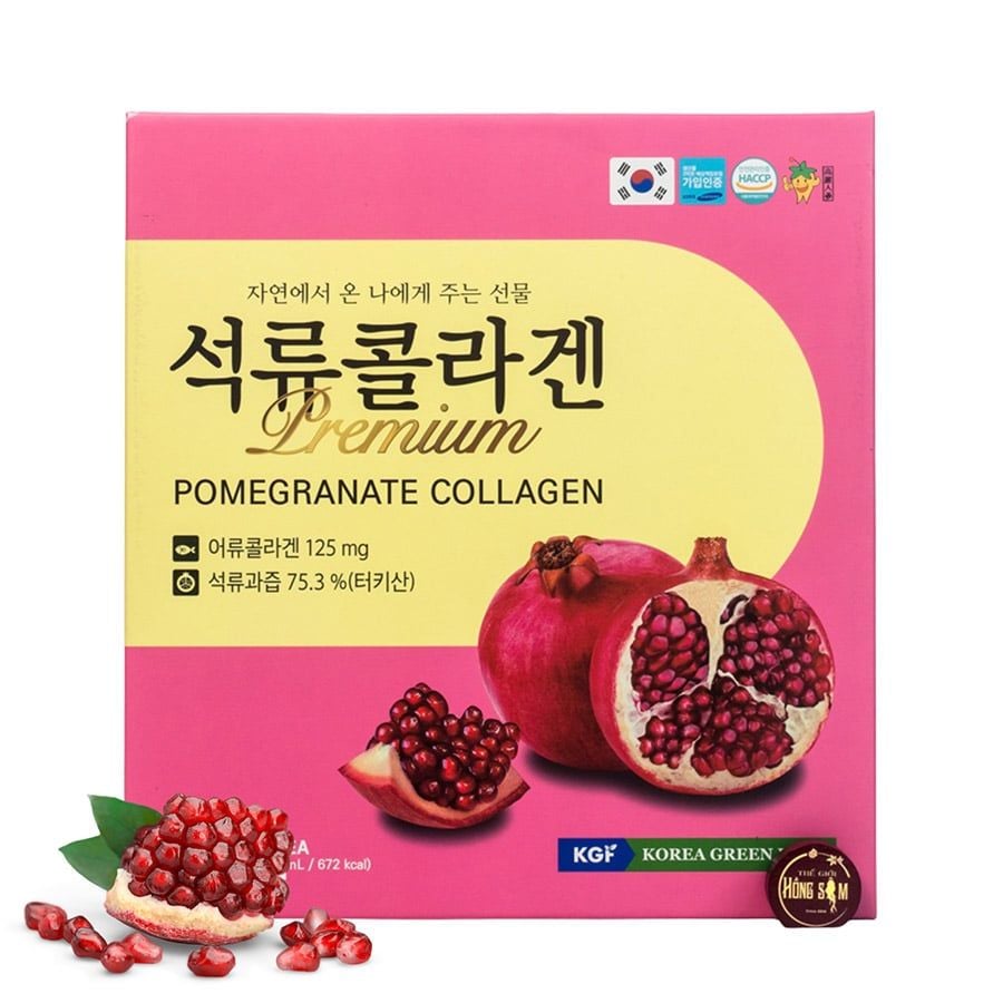 Nước Ép Lựu Premium Pomegranate Collagen KGF 50ml x 60 Gói