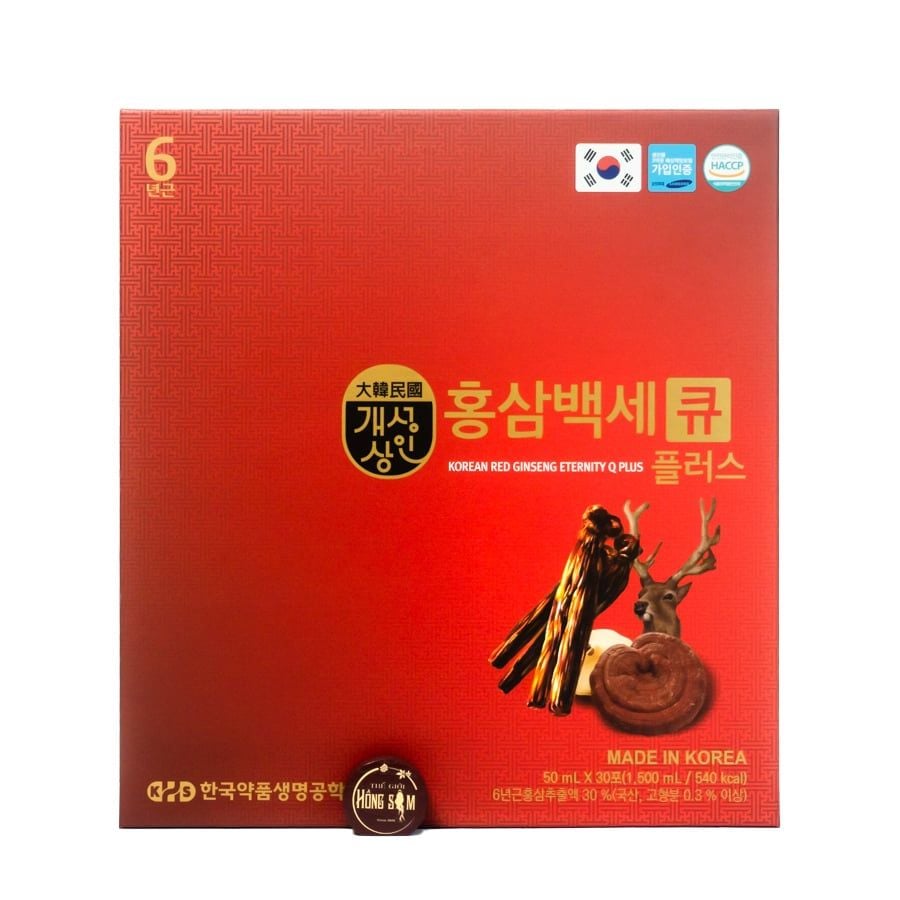 Nước Hồng Sâm Nhung Hươu Linh Chi Q Plus Nonghyup KGS Hộp 30 Gói x 50ml