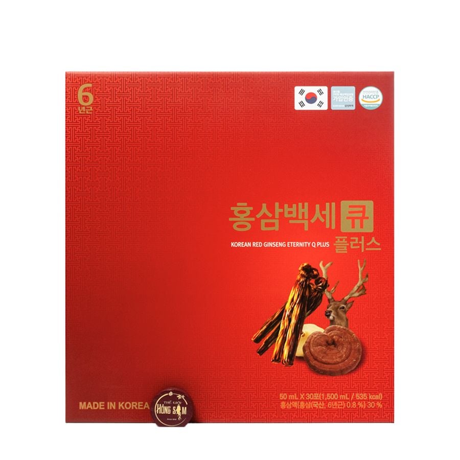 Nước Hồng Sâm Nhung Hươu Linh Chi Q Plus Nonghyup KGS Hộp 30 Gói x 50ml