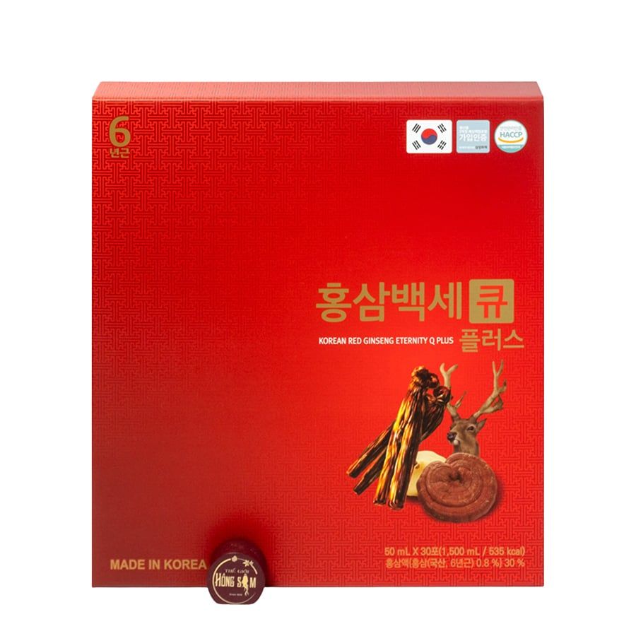 Nước Hồng Sâm Nhung Hươu Linh Chi Q Plus Nonghyup KGS Hộp 30 Gói x 50ml