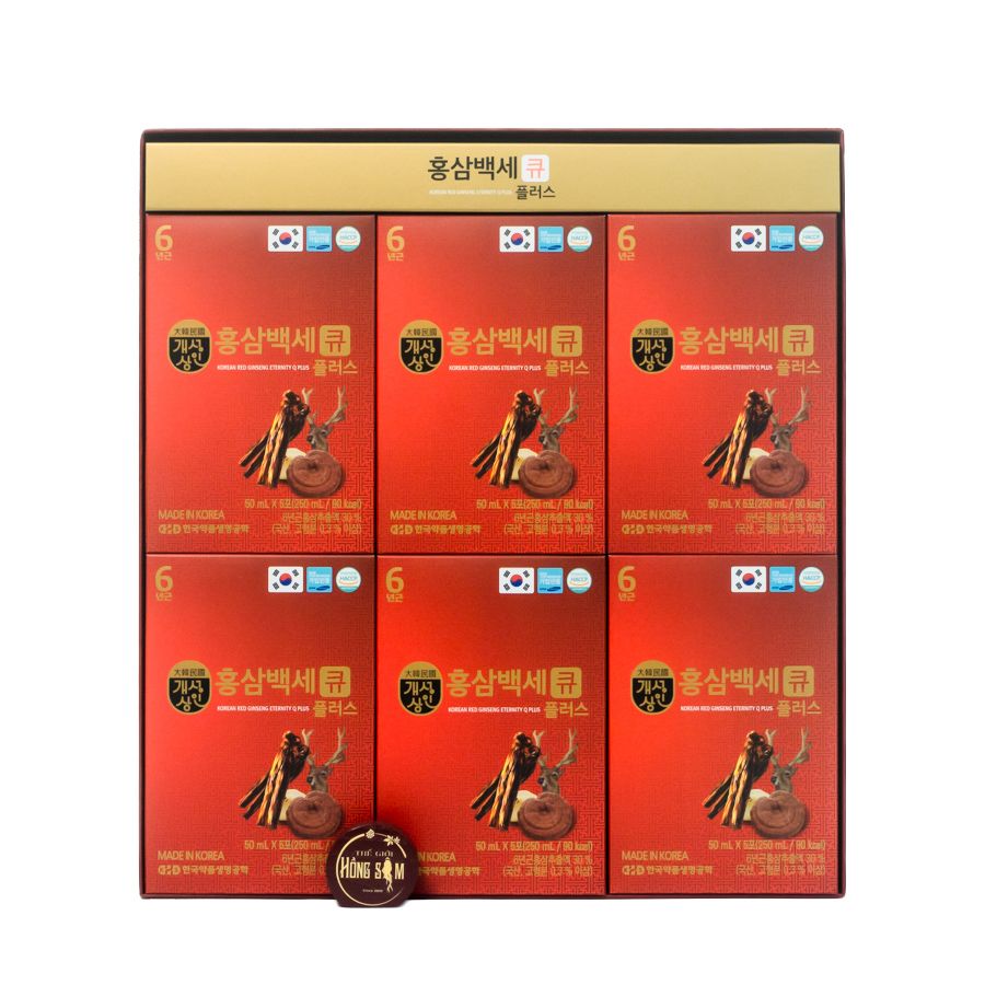 Nước Hồng Sâm Nhung Hươu Linh Chi Q Plus Nonghyup KGS Hộp 30 Gói x 50ml