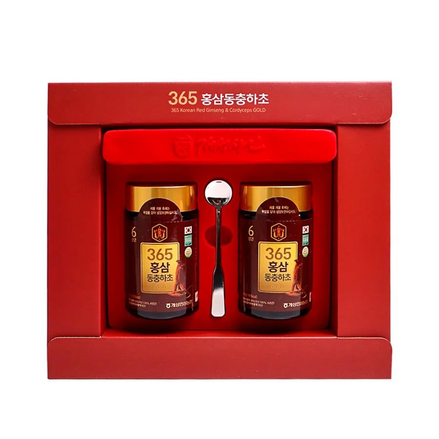 Cao Hồng Sâm Đông Trùng Hạ Thảo 365 Hàn Quốc Hộp 2 Lọ x 240g