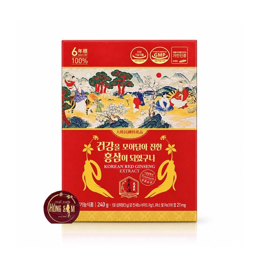 Cao Hồng Sâm Nguyên Chất Premium Daedong Hàn Quốc Hộp 1 Lọ 240g
