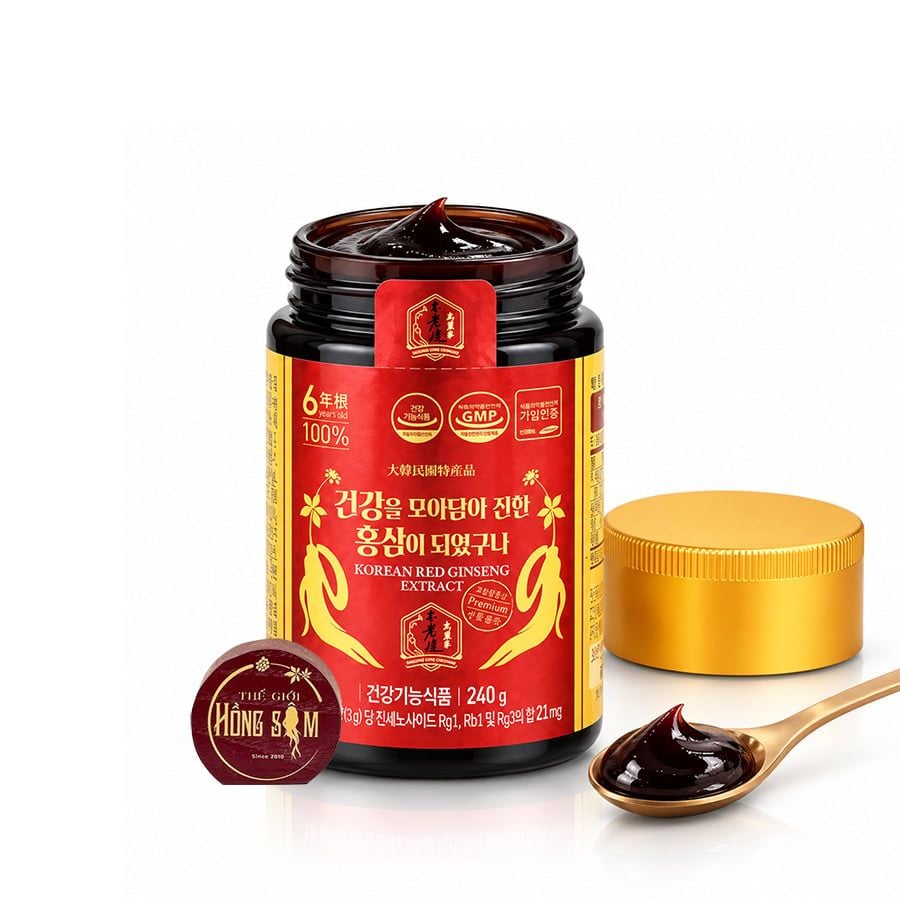 Cao Hồng Sâm Nguyên Chất Premium Daedong Hàn Quốc Hộp 1 Lọ 240g